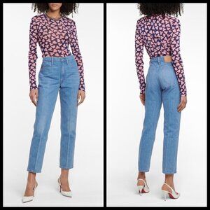 💕FRAME💕 Le Italien Straight Leg Jeans High Rise Ankle ~ Pure Blue 27 NWOT
